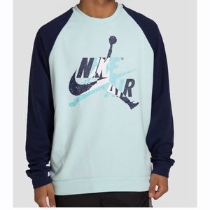 Jordan Crew Jumpman Classics Blue Crew Neck Sweatshirt Men’s Size XL
